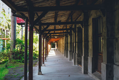 Empty corridor of building