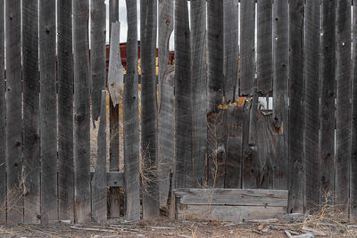 Damaged wall in old building