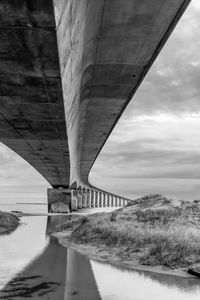 Ile de re's bridge to la rochelle, poitou charente, charente maritime, france. 