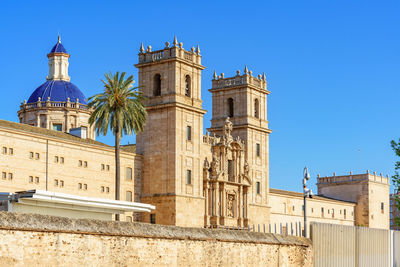 Exterior view of san miguel de los reyes monastery in valencia