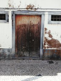 Close-up of house during winter