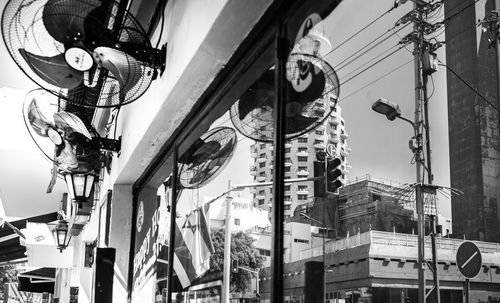 Low angle view of buildings against sky