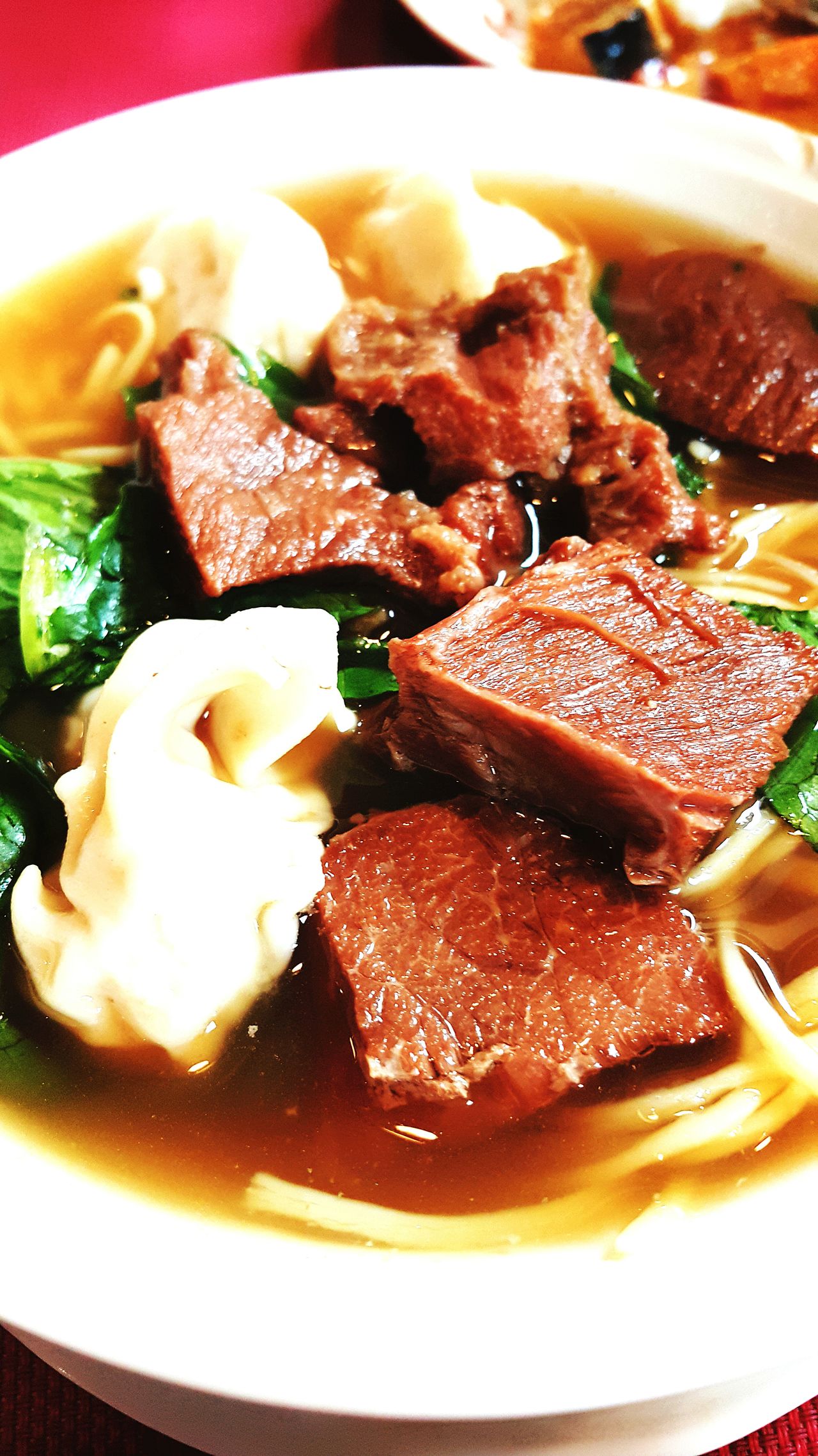 Spicy beef wanton noodles