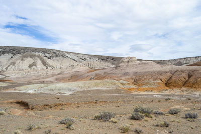 Scenic view of desert against sky