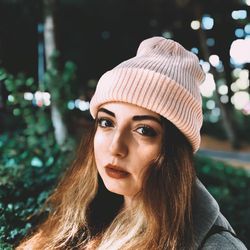 Portrait of young woman looking away