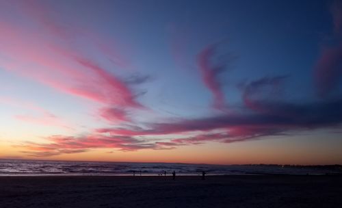 Scenic view of beach during sunset