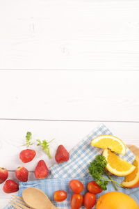 Close-up of fruits on table