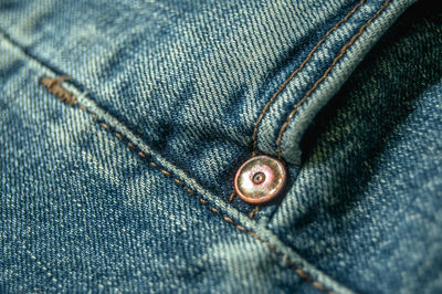 Close up shot of blue jeans 