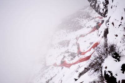 Snow covered mountain against sky