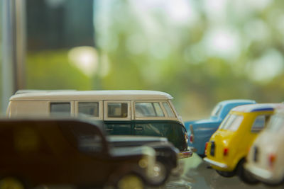 Close-up of toy car