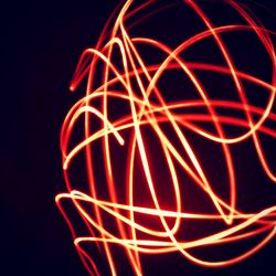 Light trails at night