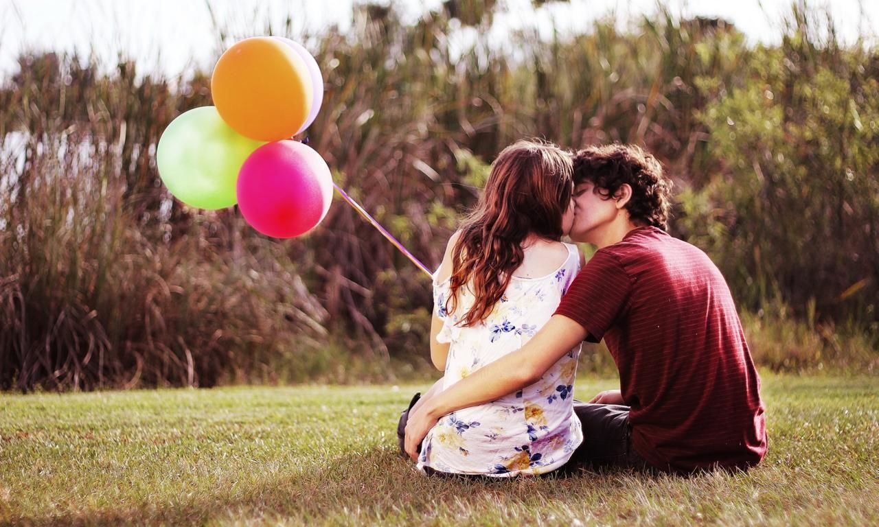 balloon, two people, women, plant, grass, togetherness, positive emotion, adult, love, nature, young adult, tree, field, leisure activity, men, child, emotion, people, real people, casual clothing, couple - relationship, helium balloon, outdoors, hairstyle