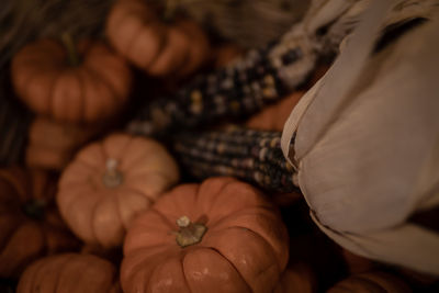 Close-up of hand holding leaf at market