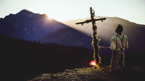 Sun shining through clouds