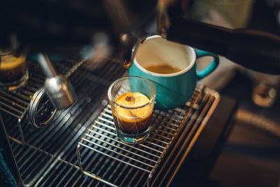 Close-up of coffee on table