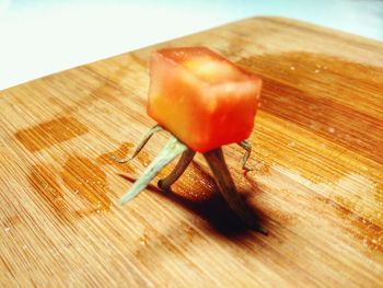 Close-up of food on table