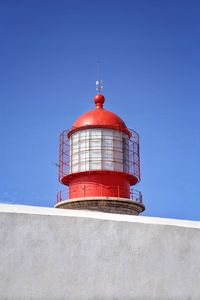 Low angle view of water tower against sky