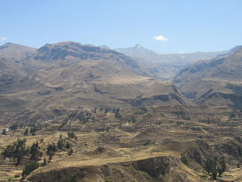 Scenic view of dramatic landscape against sky