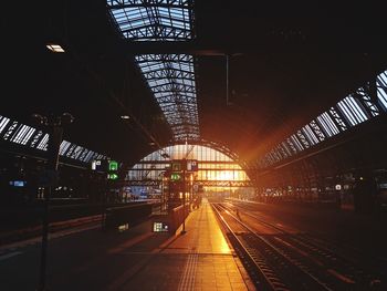 Train on railroad station platform