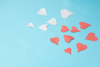 Close-up of heart shape over white background