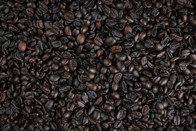 Full frame shot of roasted coffee beans