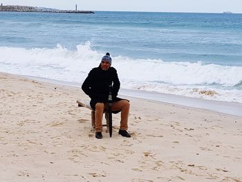 Full length of man on beach