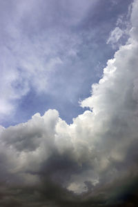 Low angle view of clouds in sky