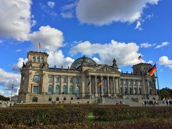 View of historical building against cloudy sky
