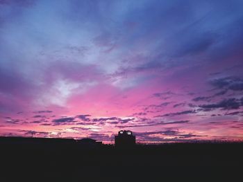 Scenic view of dramatic sky during sunset