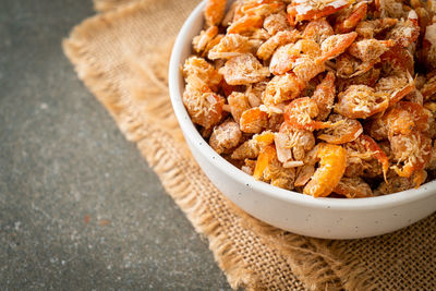 Close-up of food in bowl on table