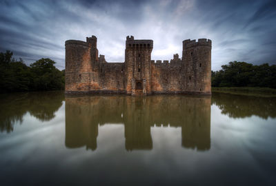 Reflection of building in lake