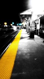 Empty road at night