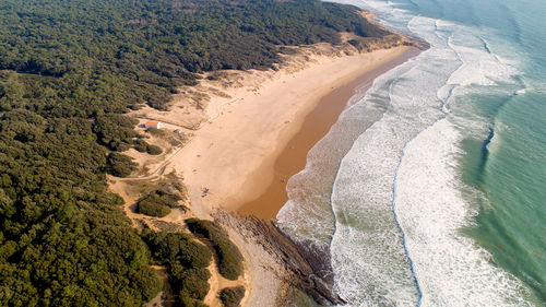 High angle view of sea shore