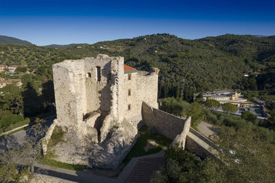 Photographic documentation of the small fortress of suvereto in tuscany italy
