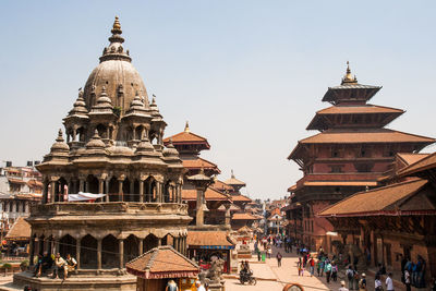 Temples at durbar square against sky