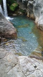 Scenic view of waterfall