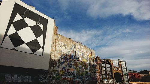 Low angle view of building against sky