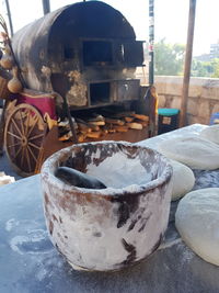 Close-up of ice cream in container