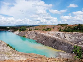 Scenic view of river against sky