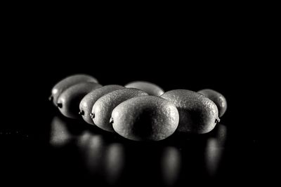 Close-up of object over black background
