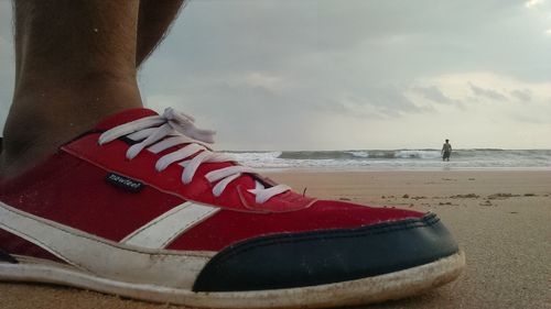 View of people on beach