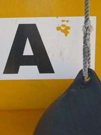 Close-up of yellow paper