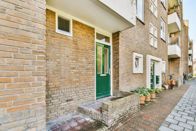 Footpath amidst buildings