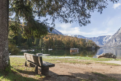 Scenic view of lake against mountain