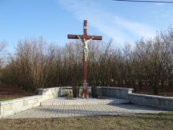 View of cross against sky