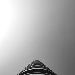 Directly below shot of tower against clear sky