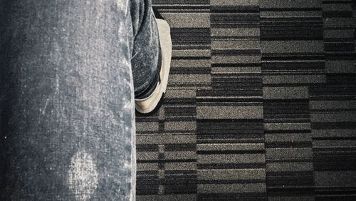 High angle view of escalator