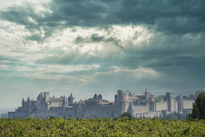 View to the carcassonne castle