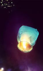 View of illuminated lights at night