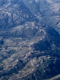 Aerial view of dramatic landscape